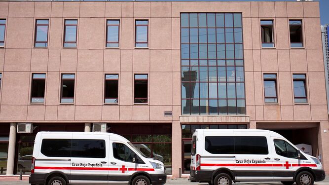 El centro de Cruz Roja de Málaga afectado por un brote de Covid.