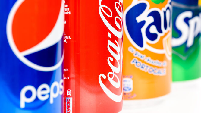 Marcas de Coca-Cola y Pepsi