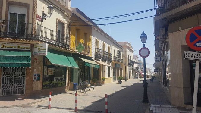 Una calle del centro de Peñarroya-Pueblonuevo