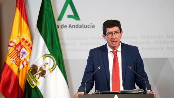 El vicepresidente andaluz, Juan Marín, en el Consejo de Gobierno.