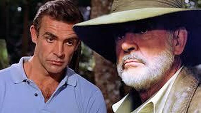 Sean Connery en la década de los 60 (i.) y a la dcha, como el padre de Indiana Jones en los 90.