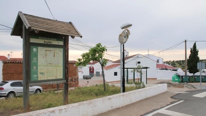 Entrada a la aldea de Argallón, en Fuente Obejuna, donde también se han realizado pruebas.