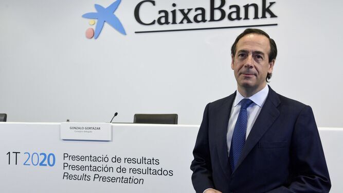 Gonzalo Gortázar, consejero delegado de Caixabank, en la presentación de resultados.