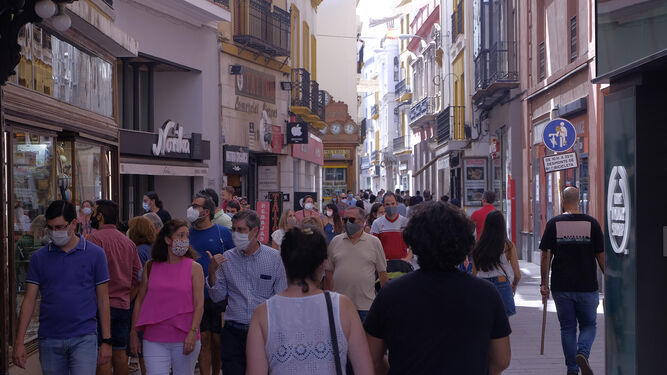 Ambiente en las calles del centro de Sevilla.