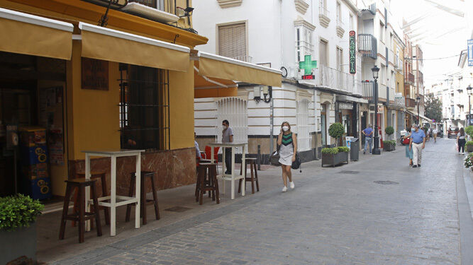 Calle El Peso, en Lucena.