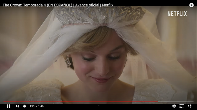 Emma Corrin como Lady Di en el tráiler de 'The Crown'