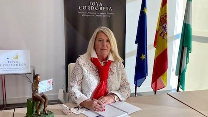 Milagrosa Gómez, presidenta de la Asociación de Joyeros de Córdoba San Eloy.