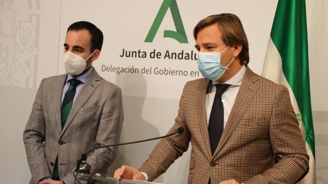 Ángel Herrador y Antonio Repullo, durante una rueda de prensa.