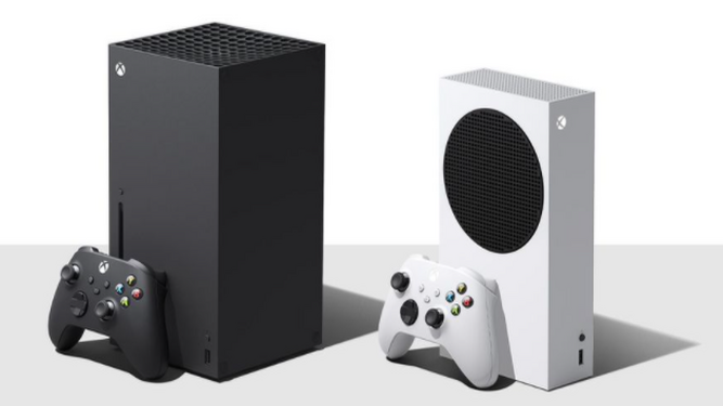 A la izquierda: Xbox Series X. A la derecha: Xbox Series S