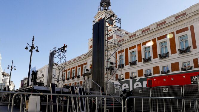 La Puerta del Sol, tradicional escenario de la celebración, estará vacía en Nochevieja.