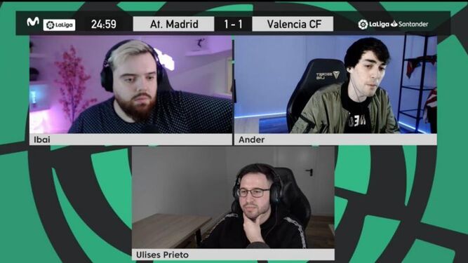 Captura del canal de Twitch de Ibai durante el Atlético de Madrid - Valencia