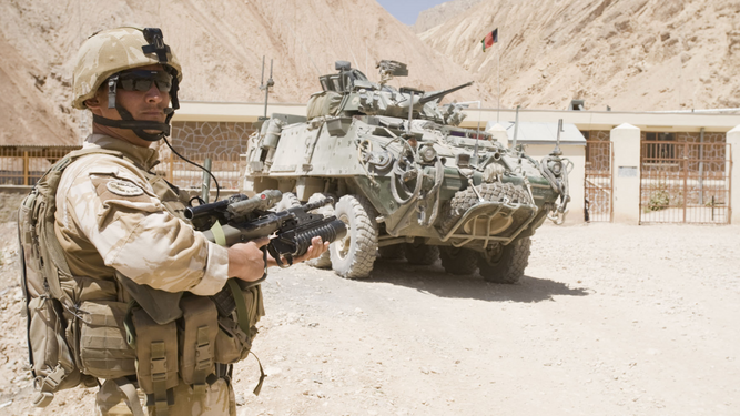 Un soldado neozelandés en Afganistán