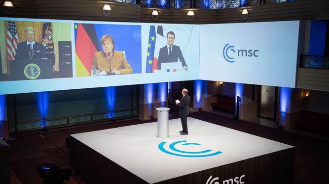 Biden, Merkel y Macron participan en la Conferencia de Seguridad de Múnich.
