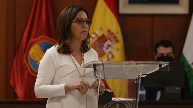 Isabel Ambrosio, durante un Pleno.