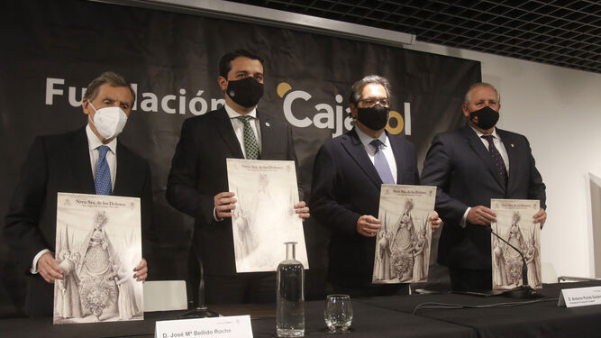 Actividad en la Fundación Cajasol con el alcalde de Córdoba.