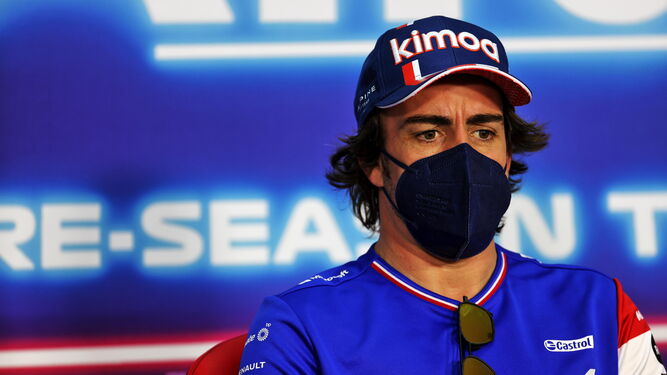 Fernando Alonso, en una comparecencia de prensa.