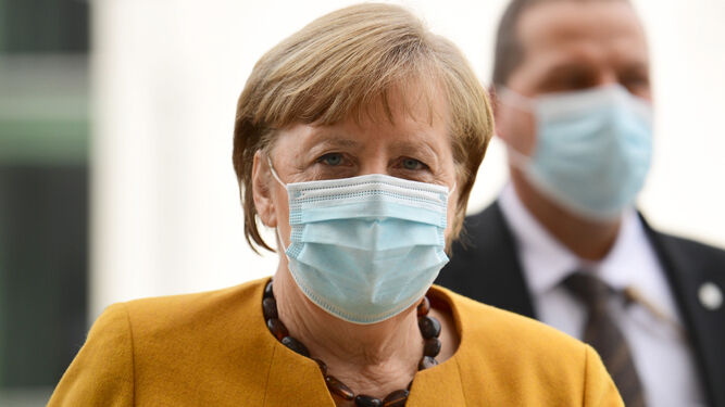 Angela Merkel, este miércoles en Berlín.
