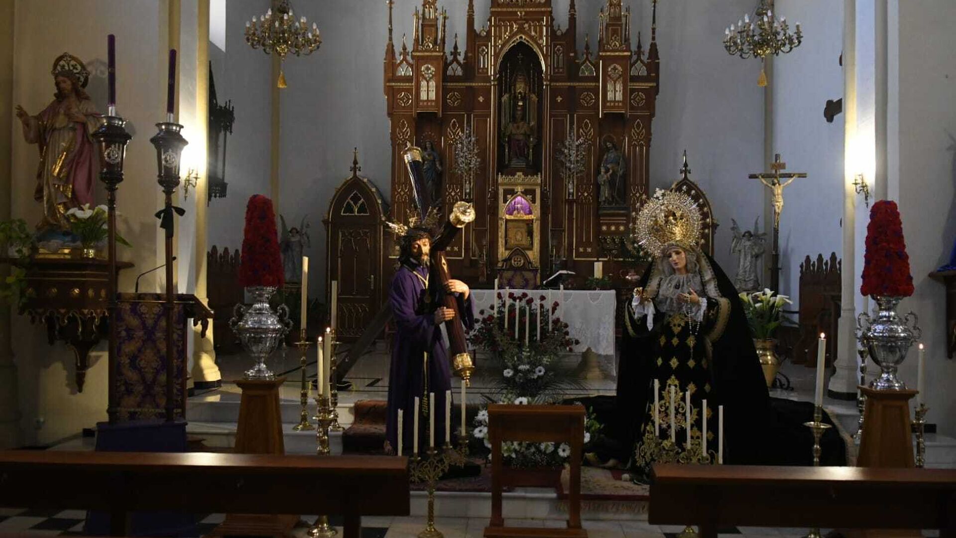 VILLANUEVA DE C&Oacute;RDOBA. Santo Encuentro. Jes&uacute;s Nazareno y Virgen de los Dolores
