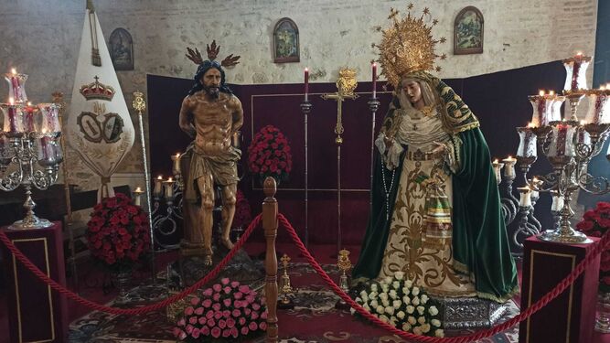 Cristo de la Columna y Virgen de la Paz y Esperanza en Lucena.
