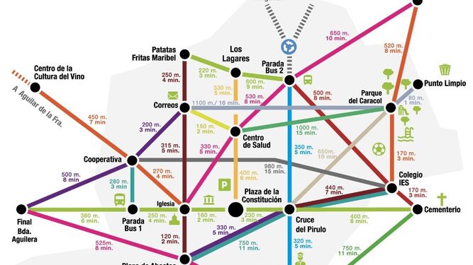 Plano de la iniciativa ‘Metrominuto’ de Moriles.