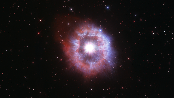 La estrella AG Carinae, captada por el Hubble.