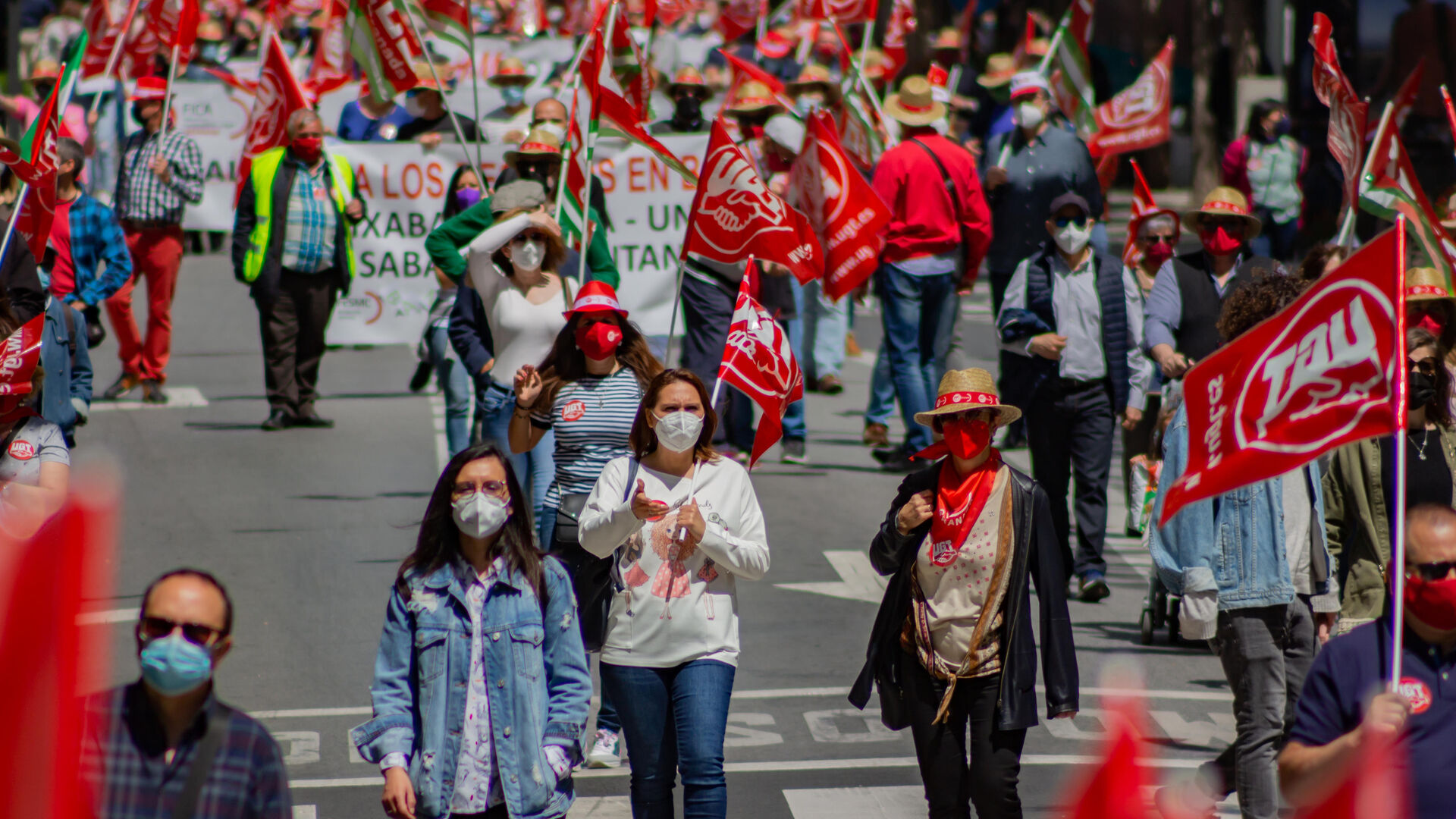Fotos: Manifestaci&oacute;n del 1&ordm; de Mayo en Granada