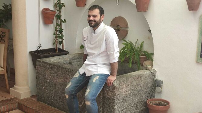 El chef Javier Murillo en el restaurante Patio Romano.