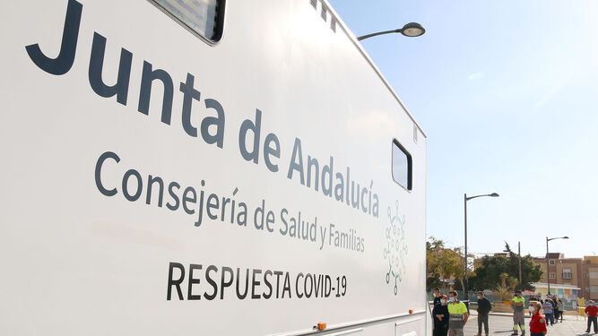 Una de las unidades móviles desplazadas para los cribados poblacionales en Andalucía.
