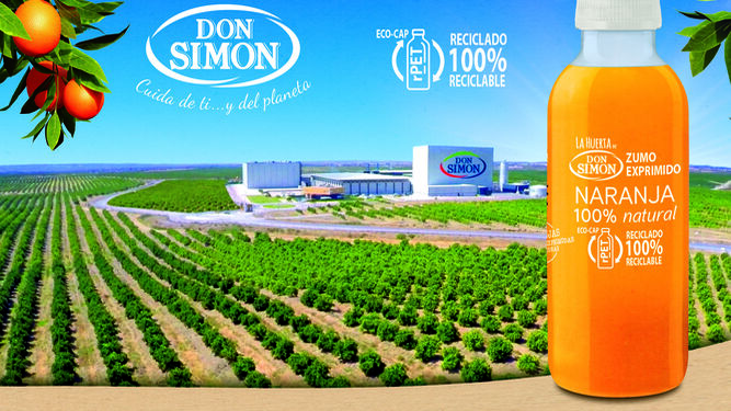 DON SIMON apuesta por un nuevo envase para su zumo exprimido,  elaborado con rPET 100% reciclado y 100% reciclable