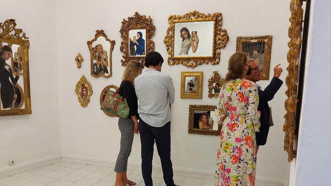 La serie ‘Mirrors’, en la inauguración de la exposición el pasado viernes.