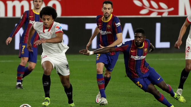 Koundé supera a Umtiti y Busquets en el último Sevilla-Barcelona.