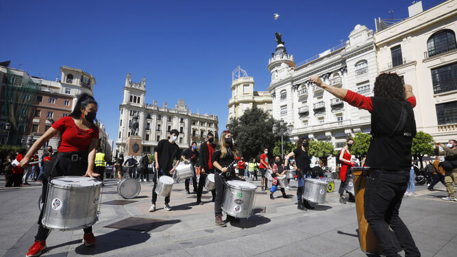 Manifestación del sector cultural y del espectáculo el pasado mes de marzo en Córdoba.