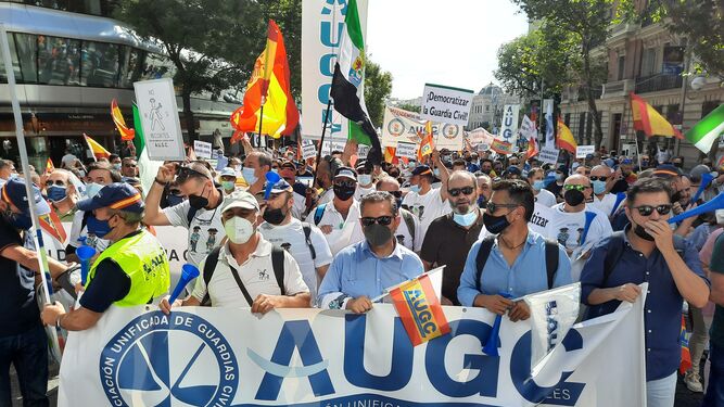 Protesta de la AUGC en Madrid.
