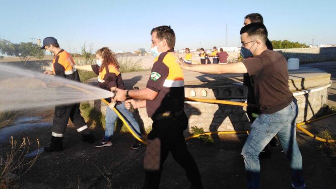 Voluntarios de Protección Civil en el curso de formación de la Diputación de Córdoba.