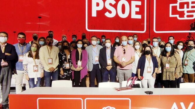 Delegación del PSOE de Córdoba en el 40 congreso federal.