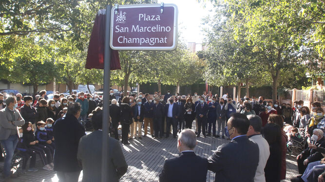 Inauguración de la plaza San Marcelino Champagnat.