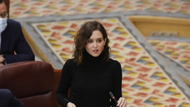 Isabel Díaz Ayuso en el Pleno de la Asamblea