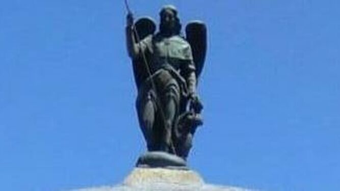 Estatua de San Rafael robada en Belalcázar.