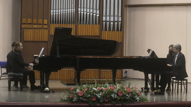Daniel del Pino y Óscar Martín, en el Festival de Piano Rafael Orozco.