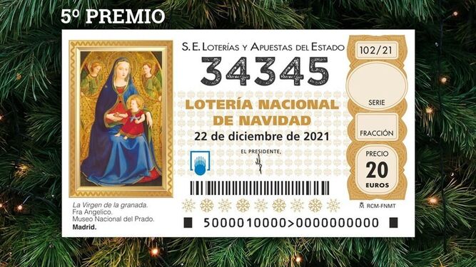 El séptimo quinto premio de la Lotería de Navidad 2021.