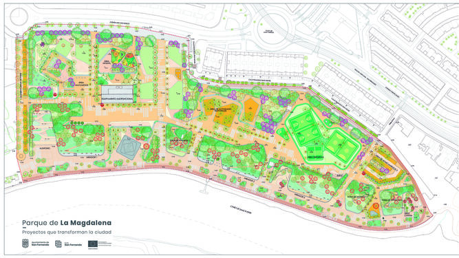 Plano del futuro Parque de La Magdalena.