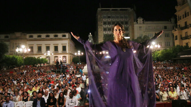 La artista Argentina, durante su actuación en la Noche Blanca del Flamenco en 2016.