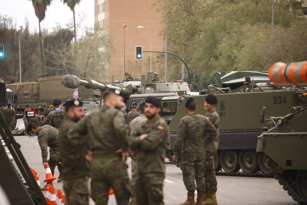 Tanques en el centro de C&oacute;rdoba: Todo listo para la jura de bandera civil