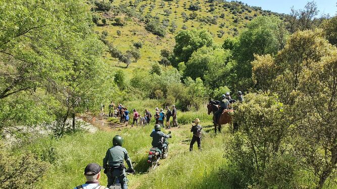 La Guardia Civil revisa el Camino Mozárabe en Córdoba.