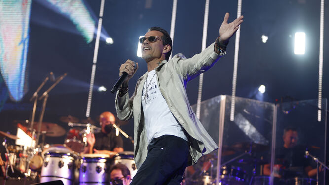 Marc Anthony durante su concierto en el Estadio de la Cartuja