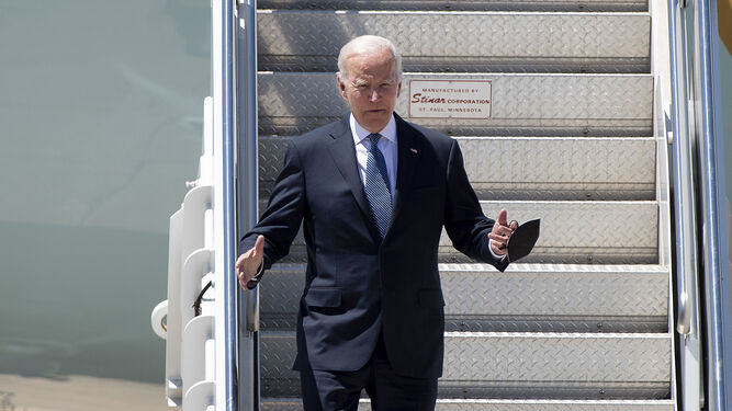 Joe Biden a su llegada a Madrid