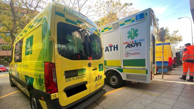 Una ambulancia del Grupo Tenorio 100% eléctrica.