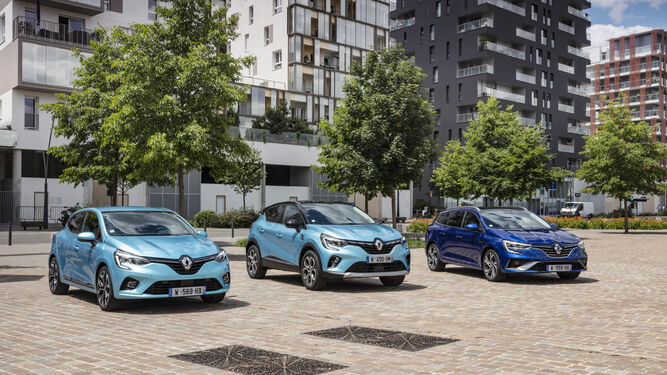 Renault Capture E-TECH PLUG-IN (HJB PHEV), Renault  CLIO E-TECH (BJA HEV), Renault  Megane IV Estate E-TECH PLUG-IN (KFB PHEV).