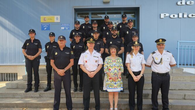 Los nuevos efectivos de la Policía Nacional en Córdoba.