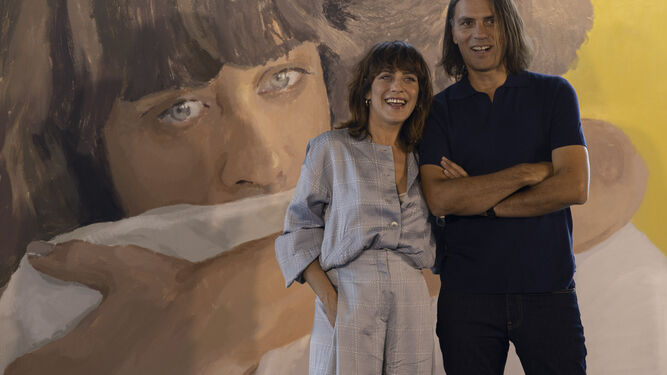 María León y Rafael Cobos, protagonista y guionista de 'El hijo zurdo', en la presentación ayer en Sevill